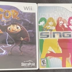 IGOR And Sing It Wii Games