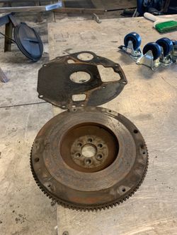 1986 toyota 22R flywheel and dust shield
