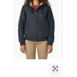 Woman Dickies Medium Fleece Canvas Jacket Nwt