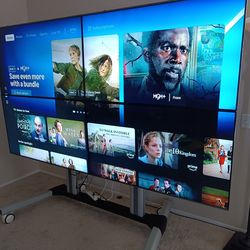 Video Wall Bundle with (4) SAMSUNG TVs with rolling stand & screen split controller, 111 inches total diagonal length

Condition is used for a few eve