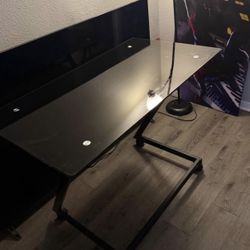 Black Glass Table 