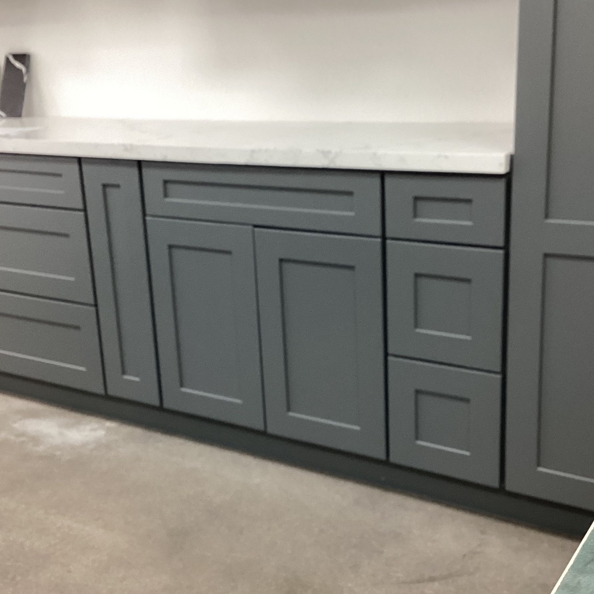 Kitchen Base Cabinets - All Sizes bases cabinets In Grey