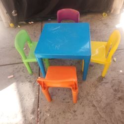 Kids play table with chairs