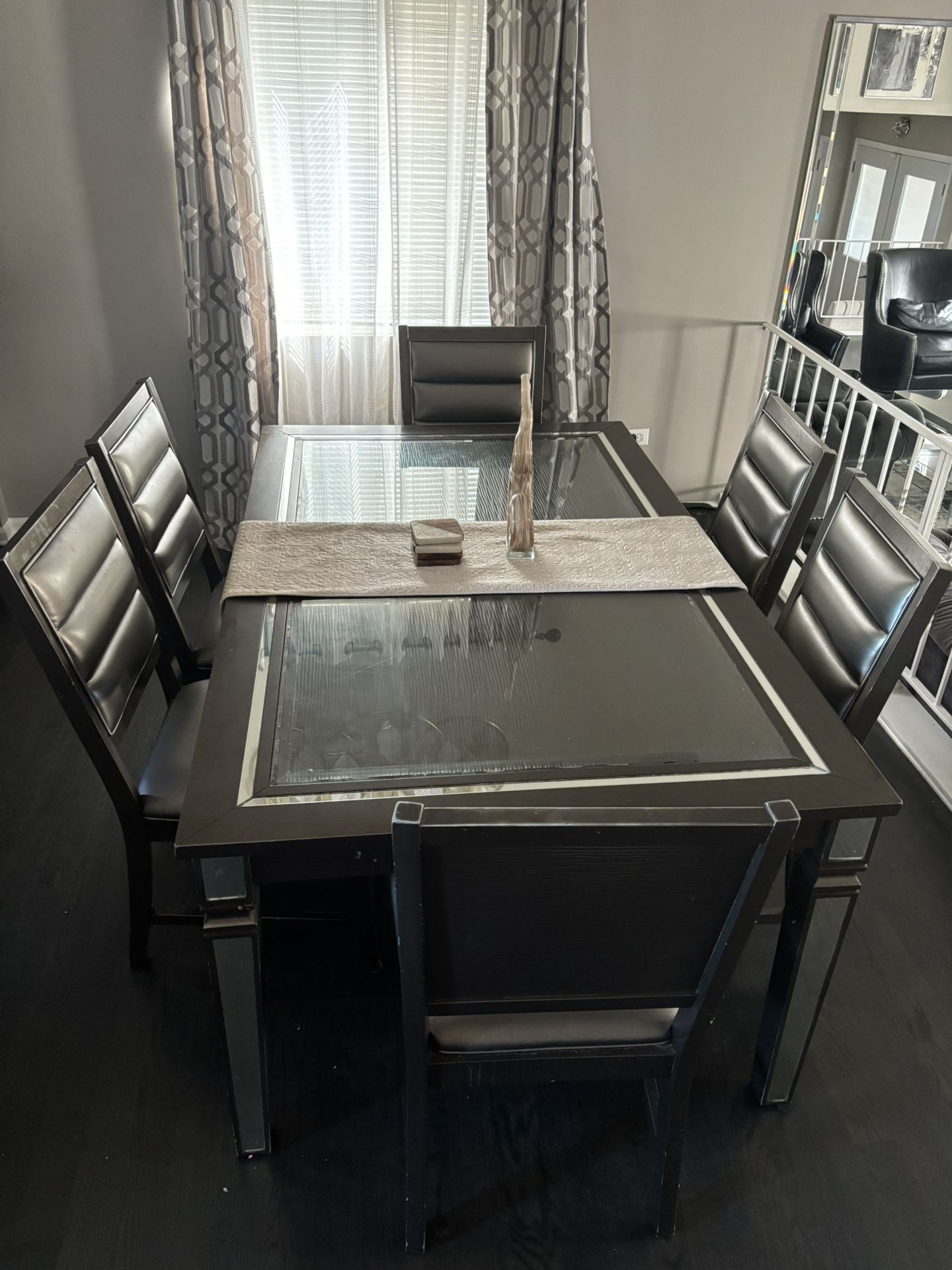 Sectional, Dinner Table And 6 Chairs, Breakfast Bar