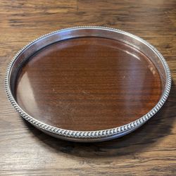 Sheffield Silver Plate and Formica Serving Tray - Gorgeous Mid-Century Tray - Perfect for Cocktails 