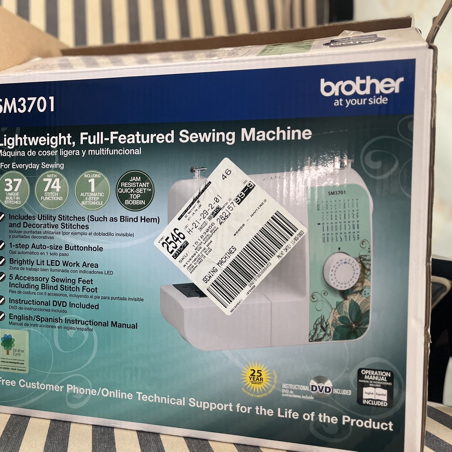 Brother SM3701 Sewing Machine, Brand New, Used Once. 