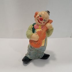 Ceramic Clown Bank With Guitar ~ No Stopper
