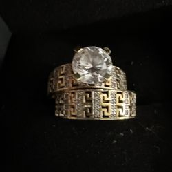 Ladies Wedding Ring Set 10kt Gold 