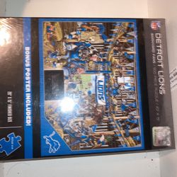 Detroit Lions Barnyard Fans/500 Piece Puzzle 20” X 15”