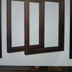 2 Pack Floating Frames For 12x16 Canvas Paintings,  0.9" Deep, Black Brown