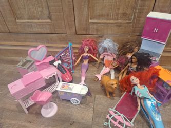 Barbies and accessories