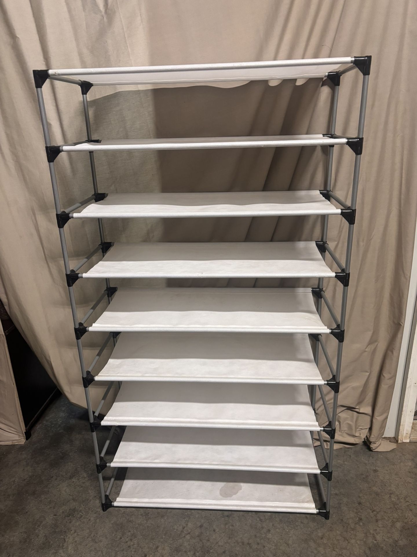 9 Shelf Fabric & Metal ‘Shoe Rack’ (no Dust Cover)