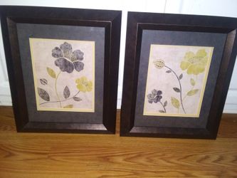 2 framed art pieces