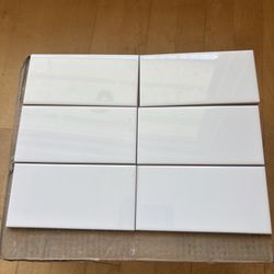 Gloss White Subway Tile 3”x6” – New in Box (3 Boxes / 136 Tiles Each) Azulejo Tipo Subway Blanco Brillante 7.5x15 cm 