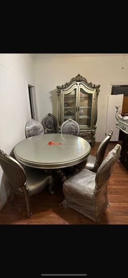 Dining Table And China With 6 Chairs 