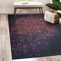 Vernal Machine Washable Non Slip Area Rug for Living Room, Bedroom, Dining Room Pet Friendly High Traffic Non-Shedding Rugs Lowa Persian Collection Ca