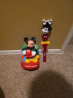 Disney Micky Mouse Piggy Bank / Back Scratcher - Vintage
