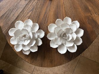 White flower wall decor