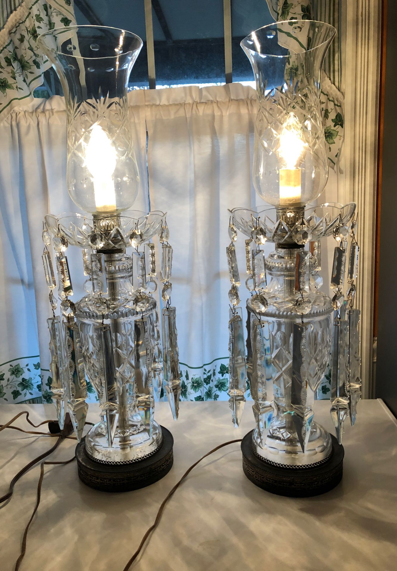 Two vintage woman’s bedroom lamps from1920s rare