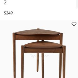 West Elm Coffee Table & 2 Nesting End Tables