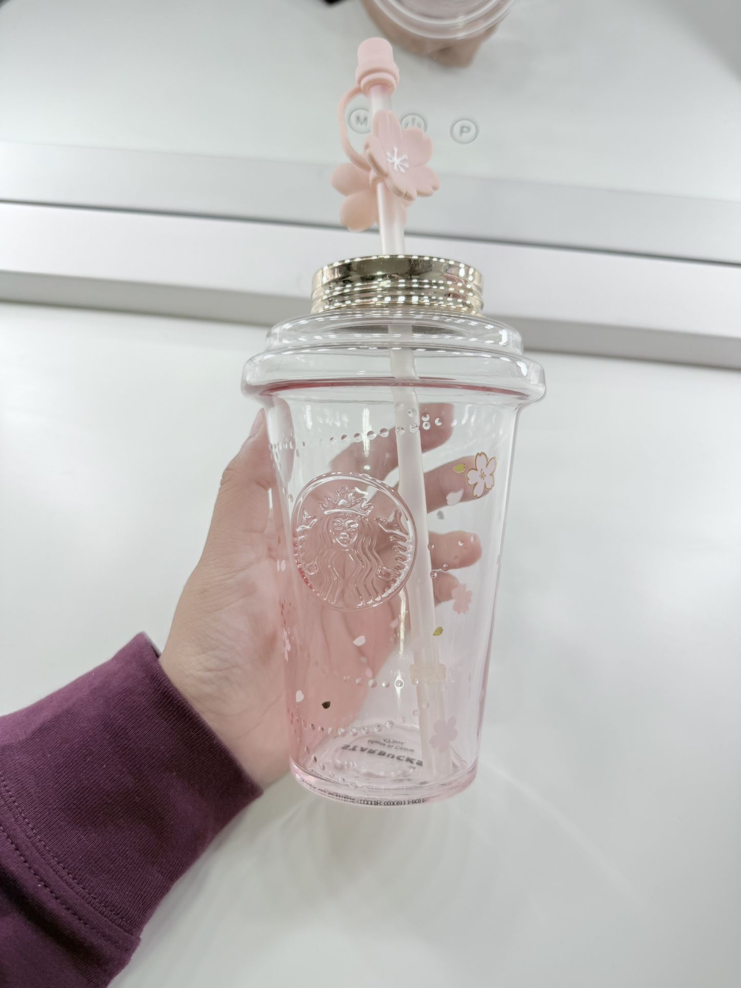 Starbucks 2021 China Pink Sakura W/ Blossom Topper