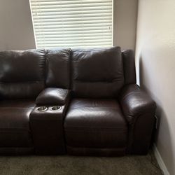 Leather Recliner Love Seat