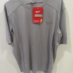 Milwaukee Gen Il Men's Work Skin Large Gray Light Weight Performance Short-Sleeve T-Shirt $15 EACH NEW FIRM PRICE 5 available