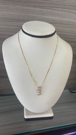 14k chain with bear pendant
