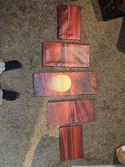 5-Piece Sunset Canvas Wall Art Set