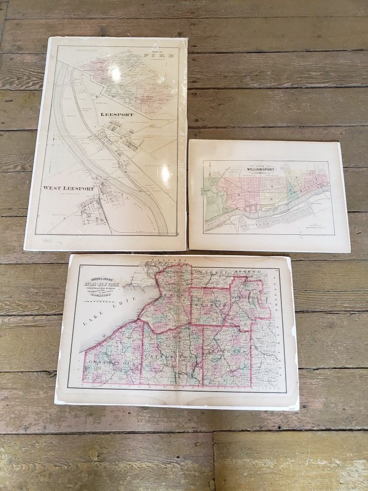 Antique PA Maps From 1800's 50% Off