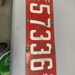 VINTAGE CALIFORNIA 1914 PORCELAIN LICENSE PLATE $145   In Madera ca  