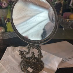 Antique Pewter Mirror