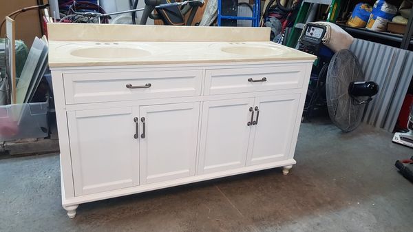 New bathroom vanity cabinet, 5 feet long, 35 in tall, 22 ...