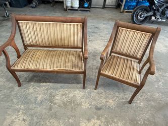 Vintage loveseat and chair
