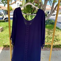 Blue Baby Doll Dress 