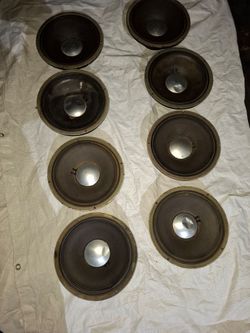 Lot of 8 Vintage Woofer Speaker Drivers model K120 12"8 ohms