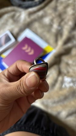 Tear Drop Ring With .925 Sterling Silver Ring 