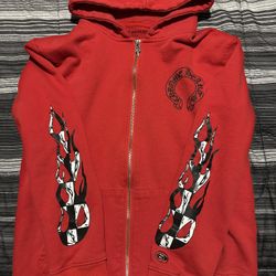 Red Chrome Heart Jacket Size M