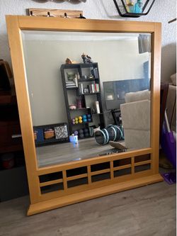 Wood Vanity Mirror / Dresser Topper – Craftsman Style