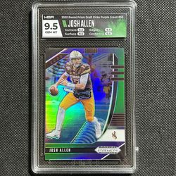 2020 Prizm DP #56 Purple Green Prizm /199 Josh Allen HGA Quad 9.5 TRUE GEM MINT 