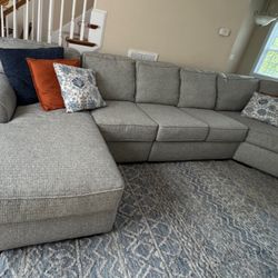 Cozy sectional with stain-resistant fabric 