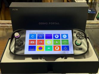 AYN Odin 2 Portal Handheld Gaming Console 8GB RAM 128GB Black w/ Box & Cable