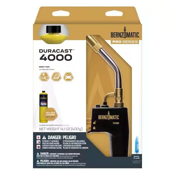 Bernzomatic DuraCast 4000 Torch Kit with 14.1 oz. MAP-Pro Cylinder and Premium Blow Torch