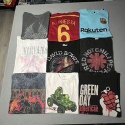 Vintage Band Shirt 35 T Shirt Lot Streetwear Jerseys Green Day Nirvana Led Zeppelin Gorillaz
