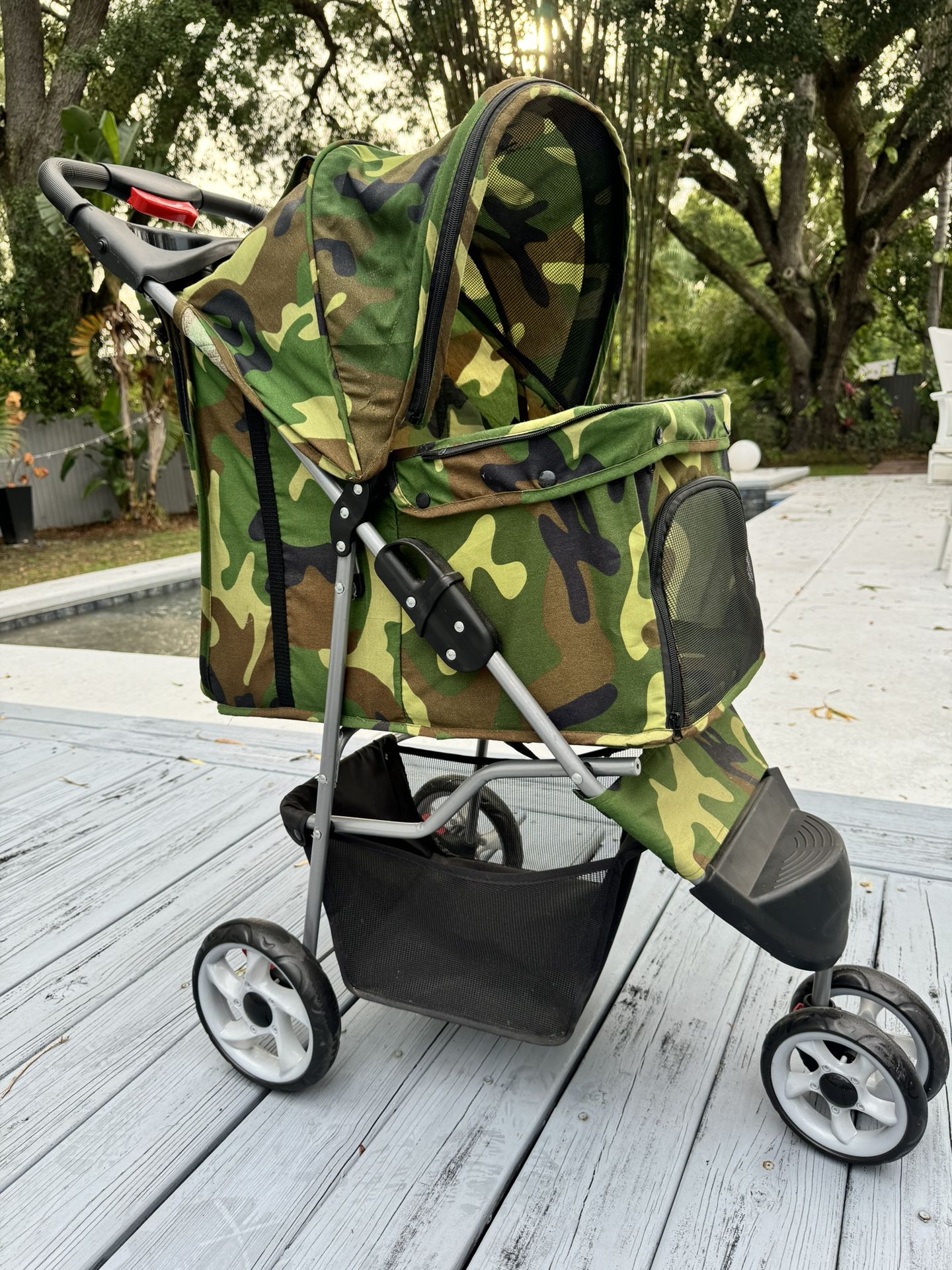 Dog Foldable Carrier Strolling Cart 