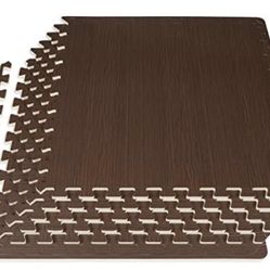 Wood Grain Puzzle Mat