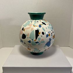 RARE Now House by Jonathan Adler Terrazzo Globe Retired Ceramic Vase 8.25"