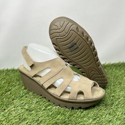 Skechers Parallel Stylin Womens Size 9 Shoes Beige Caged Slingback Sandal 41049