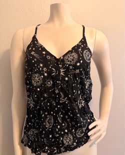 Women’s Celestial Moon & Stars Cami Tank Top XS