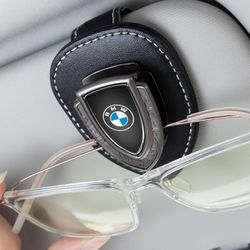 qiandao Sunglasses Holder for BMW X1 X3 X7 X5 X6 1 3 5 6 Series Z4 7 M Series Visor,Glasses Holder for BMW Car Visor Sunglasses Holder Clip-on Car Gla